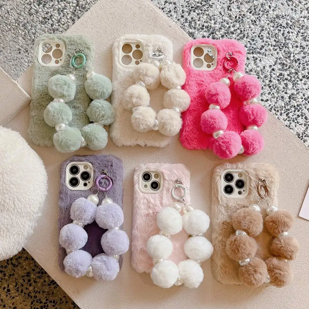 Pure Color Soft Warm Plush Pearl Bracelet Chain Phone Case Cover For iPhone 11 12 13 14 Pro Max 14 Plus Protective Skin Shell
Pure Color Soft Warm Plush Pearl Bracelet Chain Phone Case Cover For iPhone 11 12 13 14 Pro Max 14 Plus Protective Skin Shell