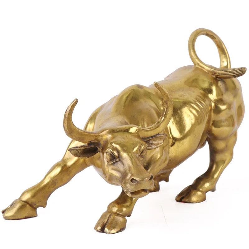 Gold Brass Charging Stock Market Bull Ornament Animal Figurine Wall Street Bull OX Statue Feng Shui Sculpture Home Office Decor
Gold Brass Charging Stock Market Bull Ornament Animal Figurine Wall Street Bull OX Statue Feng Shui Sculpture Home Office Decor