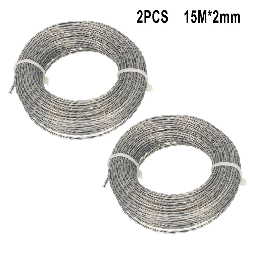 2 Rolls 15M (30M) Trimmer Lines Nylon Core-Reinforced Grass Trimmer Line High Temperature Wear Resistance For Mowing Wild Plants
2 Rolls 15M (30M) Trimmer Lines Nylon Core-Reinforced Grass Trimmer Line High Temperature Wear Resistance For Mowing Wild Plants