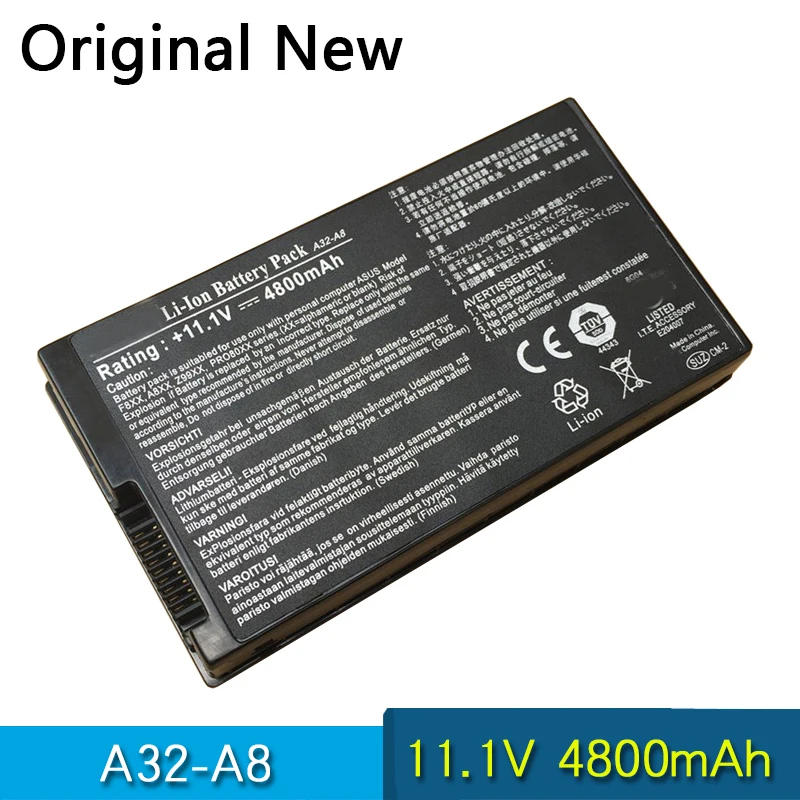 Новинка Оригинал A32-A8 Аккумулятор для ноутбука ASUS X81S F8V X80 X81 X83 X85 x88 F8S A8J A8S A8T N81 Z99J A8000J F80S F81S F83V Z99F
Новинка Оригинал A32-A8 Аккумулятор для ноутбука ASUS X81S F8V X80 X81 X83 X85 x88 F8S A8J A8S A8T N81 Z99J A8000J F80S F81S F83V Z99F