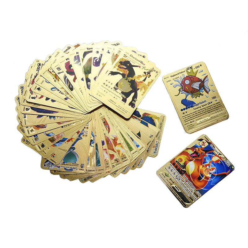 New Pokemon Card Gold Black Silver Cards Cartoon Action Figure Pikachu Toys Collection Plastic Material Children's Birthday Gift
New Pokemon Card Gold Black Silver Cards Cartoon Action Figure Pikachu Toys Collection Plastic Material Children's Birthday Gift