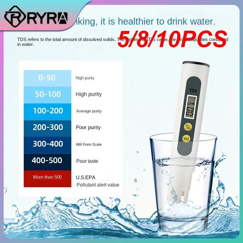 5/8/10PCS Portable Titanium Alloy Probe Tds Pen Low Power Ph Test Pen 3 Seconds Measurement Acidity Meter
5/8/10PCS Portable Titanium Alloy Probe Tds Pen Low Power Ph Test Pen 3 Seconds Measurement Acidity Meter