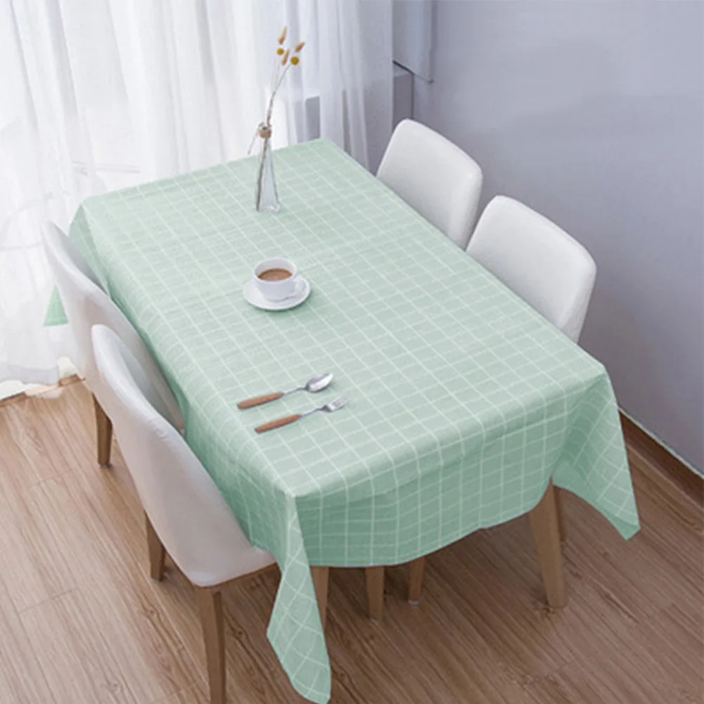 

1 Pcs Table Cloth Oil Water Proof Plaid Patter Can Protect The Desktop And Play The Role Of Protecting The Table