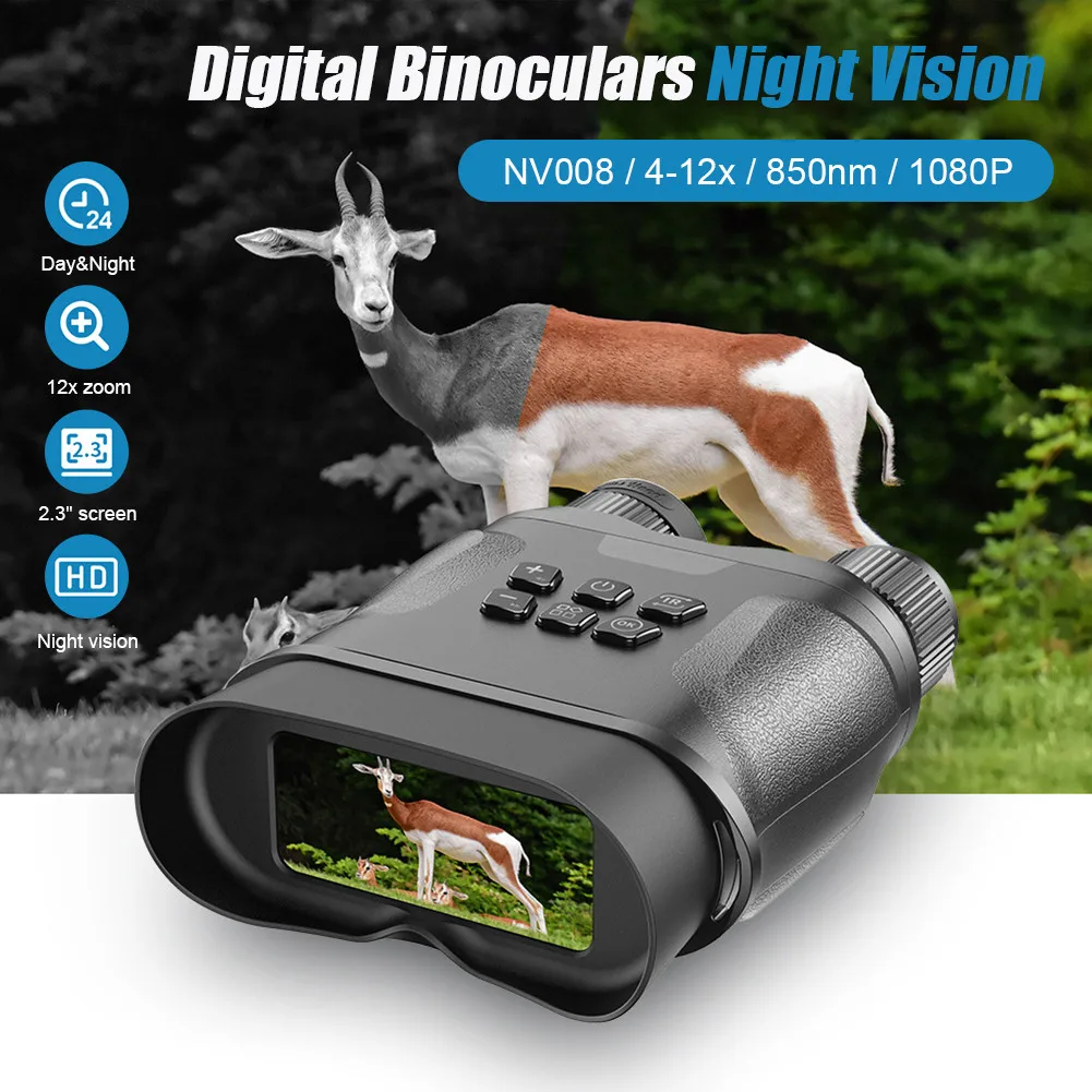 Digital Binoculars Night Vision Hunting Telescope 400m Distance Video Photo Recorder Camping Equipment Watching Bird Wildlife
Digital Binoculars Night Vision Hunting Telescope 400m Distance Video Photo Recorder Camping Equipment Watching Bird Wildlife