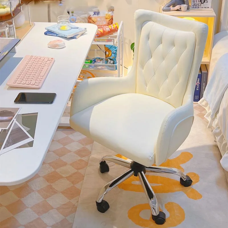 Comfortable Soft Office Chair Design Elastic Wheels Modern Office Chair Lounge Fashion White Sillas De Oficina Home Furniture
Comfortable Soft Office Chair Design Elastic Wheels Modern Office Chair Lounge Fashion White Sillas De Oficina Home Furniture