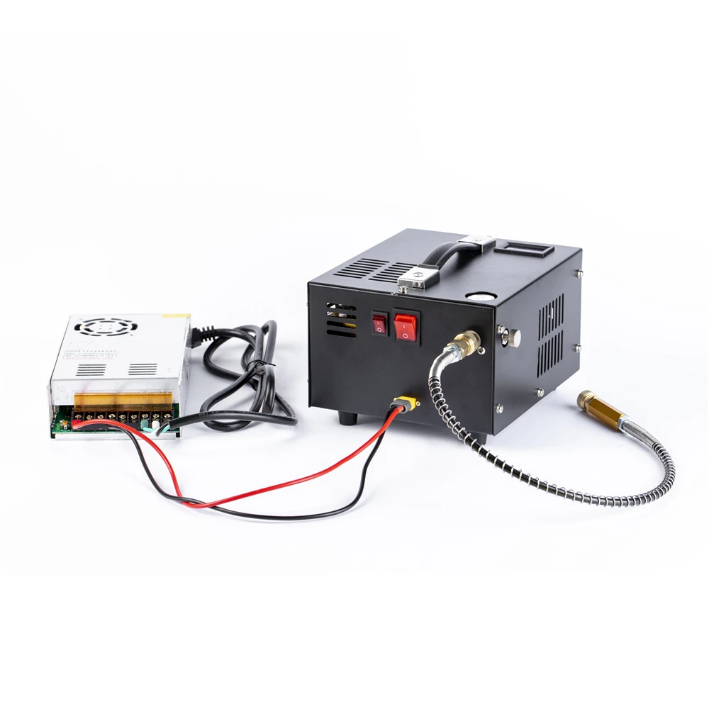 300bar Portable 12V DC Electric Mini Pcp Air Compressor 4500psi with power converter and moisture filter
300bar Portable 12V DC Electric Mini Pcp Air Compressor 4500psi with power converter and moisture filter