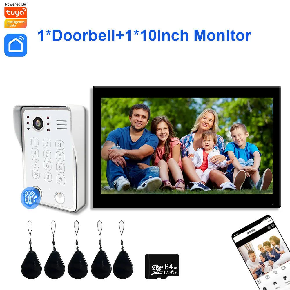 1080P Tuya Wi-Fi домофон отпечаток пальца 5 в 1 разблокировка дверного звонка видеодомофон для дома сенсорный экран видеодомофон безопасности
1080P Tuya Wi-Fi домофон отпечаток пальца 5 в 1 разблокировка дверного звонка видеодомофон для дома сенсорный экран видеодомофон безопасности