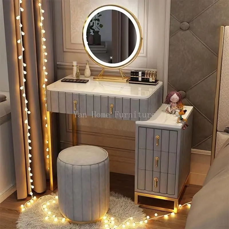 Light Luxury Dressing Table Simple Small Apartment Slate Makeup Table Storage Cabinet Integrated Women's Bedroom Furniture
Light Luxury Dressing Table Simple Small Apartment Slate Makeup Table Storage Cabinet Integrated Women's Bedroom Furniture