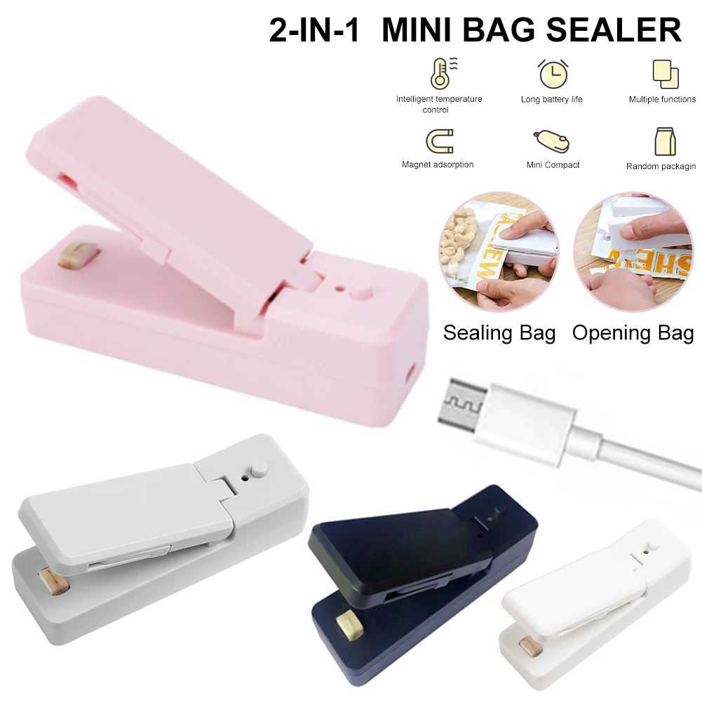 Mini Bag Sealer 2-in-1 Rechargeable Portable Heat Sealer and Cutter Handheld Food Bag Sealer Machine for Snack Plastic Fresh Bag
Mini Bag Sealer 2-in-1 Rechargeable Portable Heat Sealer and Cutter Handheld Food Bag Sealer Machine for Snack Plastic Fresh Bag