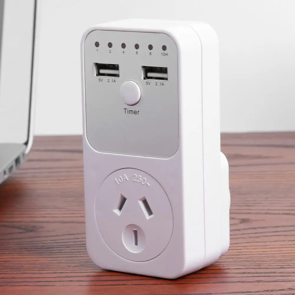 Hot Sale Timer Outlet Classic Delicate Texture Solid AU UK FR BR EU Plug Timing Switch Socket Dual USB Charger Adapter
Hot Sale Timer Outlet Classic Delicate Texture Solid AU UK FR BR EU Plug Timing Switch Socket Dual USB Charger Adapter