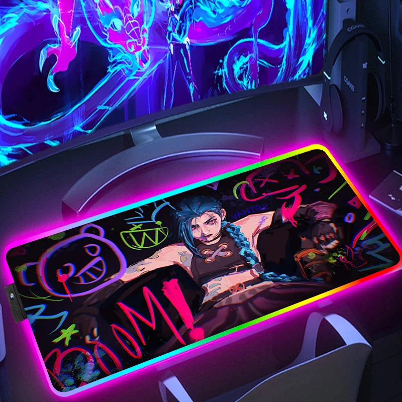 Large Mouse Pad Rgb League of Legends Jinx Irelia Mousepad Xxl Backlight Pc Accessories Gamer Keyboard Desk Protector Mat Anime
Large Mouse Pad Rgb League of Legends Jinx Irelia Mousepad Xxl Backlight Pc Accessories Gamer Keyboard Desk Protector Mat Anime