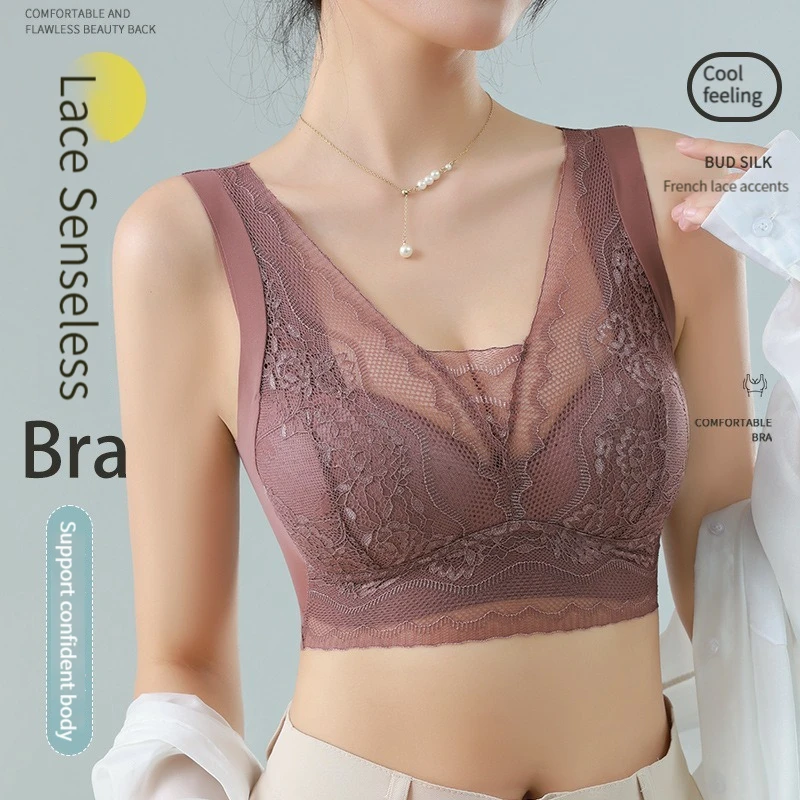 No Trace Ice Silk Beauty Back Bra Cover Women's Underwear Push Up Anti-sagging Top Support Lace Lingerie Sexy Brassiere Mujer Bh
No Trace Ice Silk Beauty Back Bra Cover Women's Underwear Push Up Anti-sagging Top Support Lace Lingerie Sexy Brassiere Mujer Bh