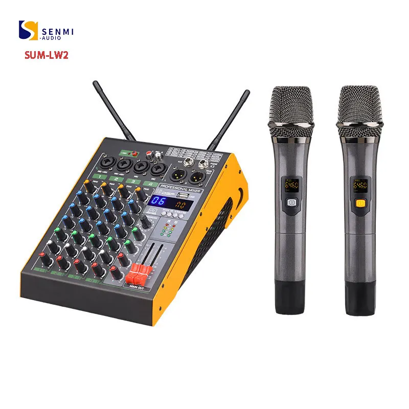 SUM-LW2 High Quality 4 Channel USB Audio Amplifier Mixer Multifunctional DSP Recording Audio Mixer With Dual Microphone
SUM-LW2 High Quality 4 Channel USB Audio Amplifier Mixer Multifunctional DSP Recording Audio Mixer With Dual Microphone