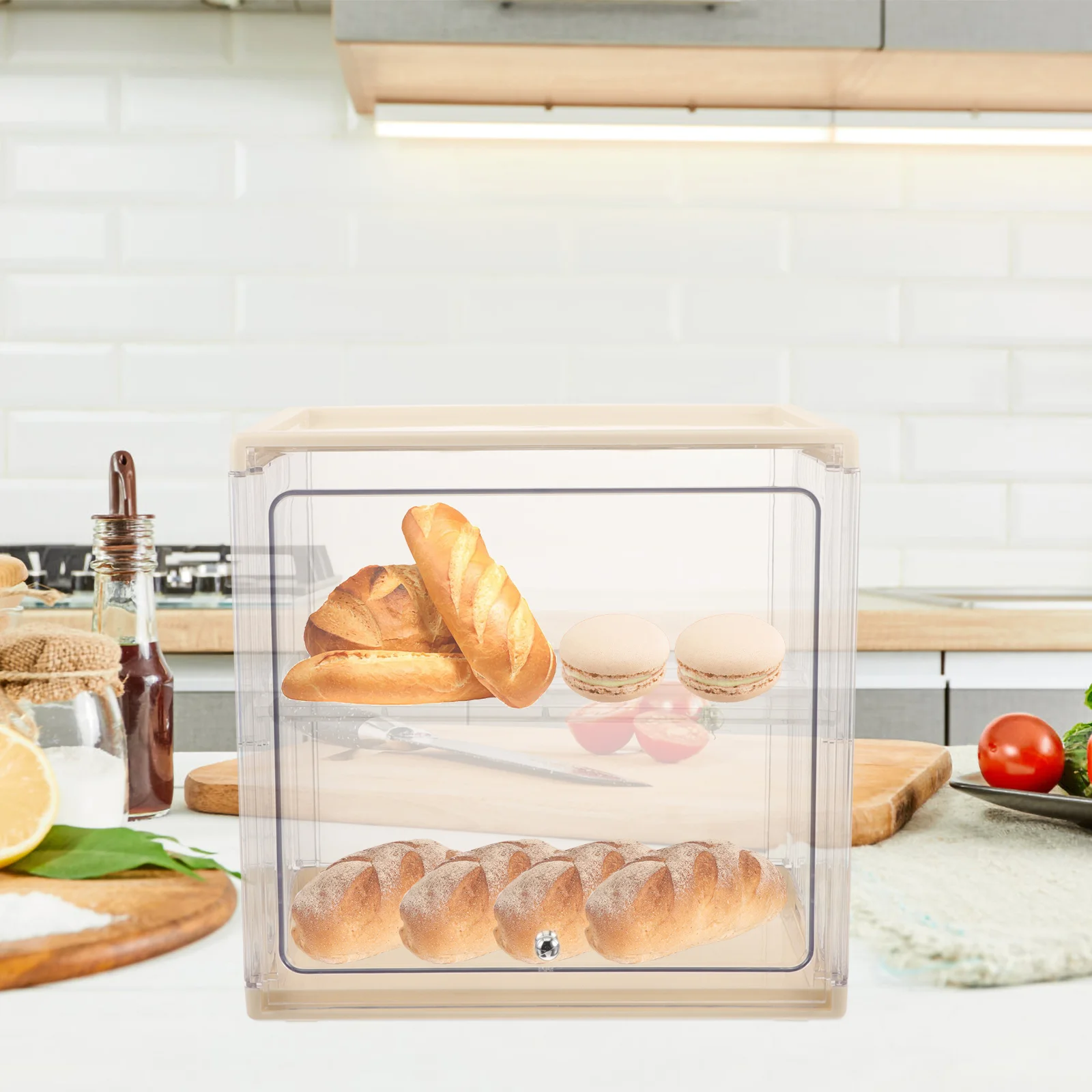 Cake Box Countertop Bread Bin Kitchen Container Organizer Plastic Storage Containers Clothes Holder Desktop Clear Dust-proof
Cake Box Countertop Bread Bin Kitchen Container Organizer Plastic Storage Containers Clothes Holder Desktop Clear Dust-proof
