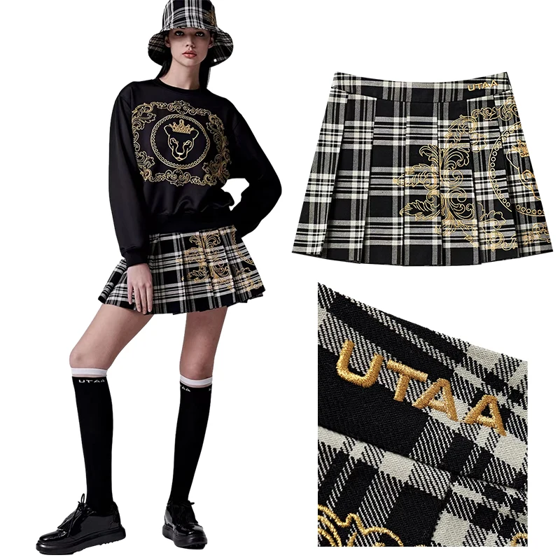 2023 New Summer Women's Golf Clothing Luxury Accessories Luxury Clothing Outdoor Sports Pleated Skirt Gold Crown Embroidered Gol
2023 New Summer Women's Golf Clothing Luxury Accessories Luxury Clothing Outdoor Sports Pleated Skirt Gold Crown Embroidered Gol