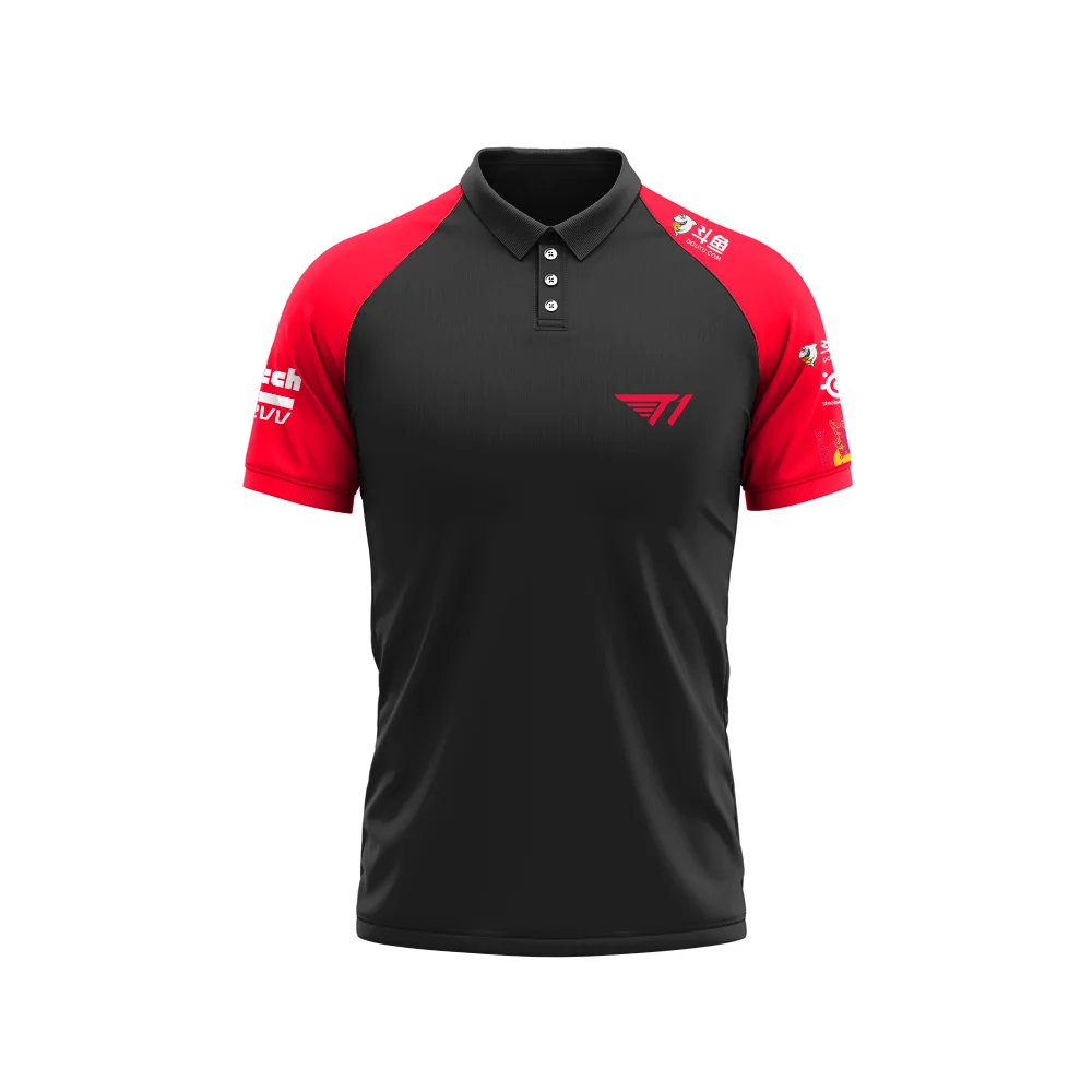 Hot Selling New E-sports Clothing League Of Legends Fans T1 Team Formal Dress Street Dress T-shirt Black POLO Short Sleeves
Hot Selling New E-sports Clothing League Of Legends Fans T1 Team Formal Dress Street Dress T-shirt Black POLO Short Sleeves