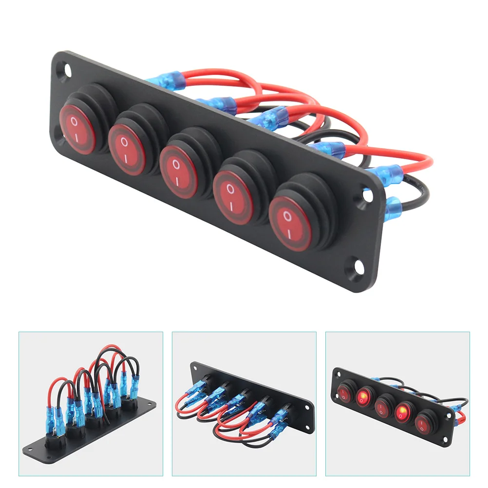 Panel Switch Pre-Wired Rocker RV Boat Marine 5 Gang 12 Volt Automotive 12v Backlit
Panel Switch Pre-Wired Rocker RV Boat Marine 5 Gang 12 Volt Automotive 12v Backlit
