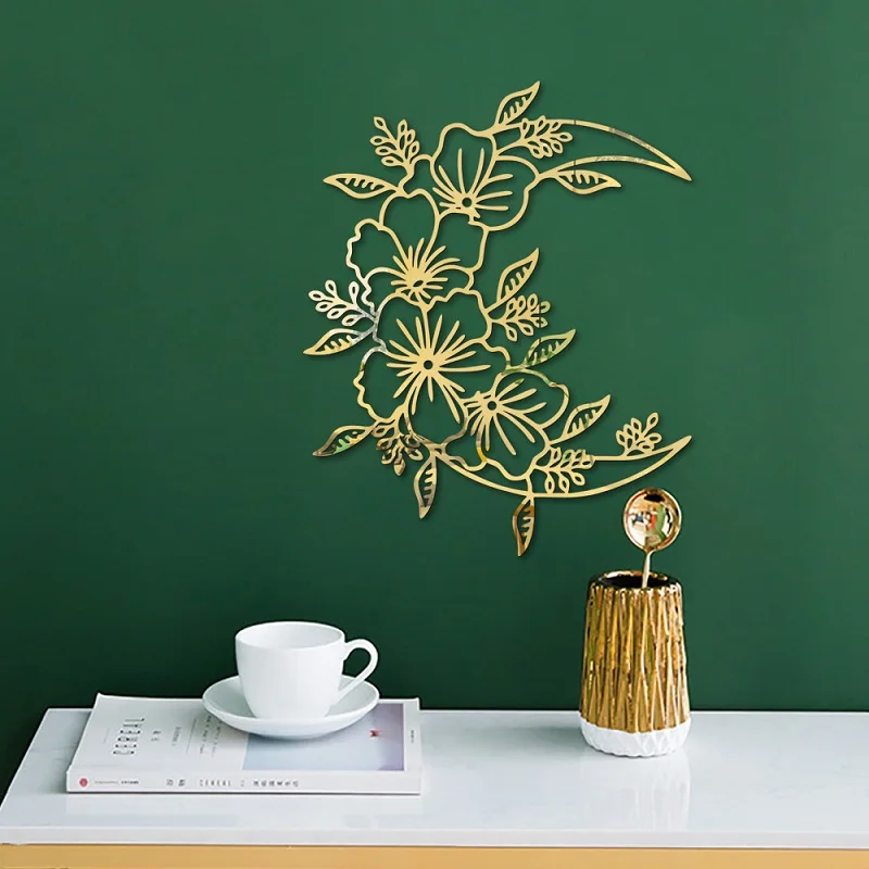 3D Hollow Crescent Flower Mirror Sticker Acrylic Stereo Mirror Sticker Home Decor Self-Adhesive Mirror Wall Sticker
3D Hollow Crescent Flower Mirror Sticker Acrylic Stereo Mirror Sticker Home Decor Self-Adhesive Mirror Wall Sticker
