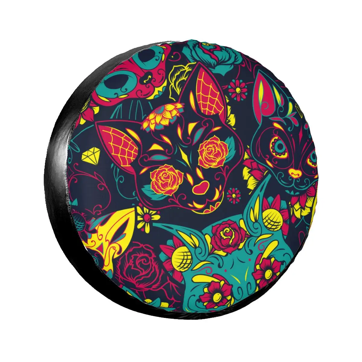 1pcs Universal Car Spare Tire Covers Case Auto Wheel Tires Day Of The Dead Sugar Cat Skull Vehicle Tyre Waterproof Polyester Bag
1pcs Universal Car Spare Tire Covers Case Auto Wheel Tires Day Of The Dead Sugar Cat Skull Vehicle Tyre Waterproof Polyester Bag