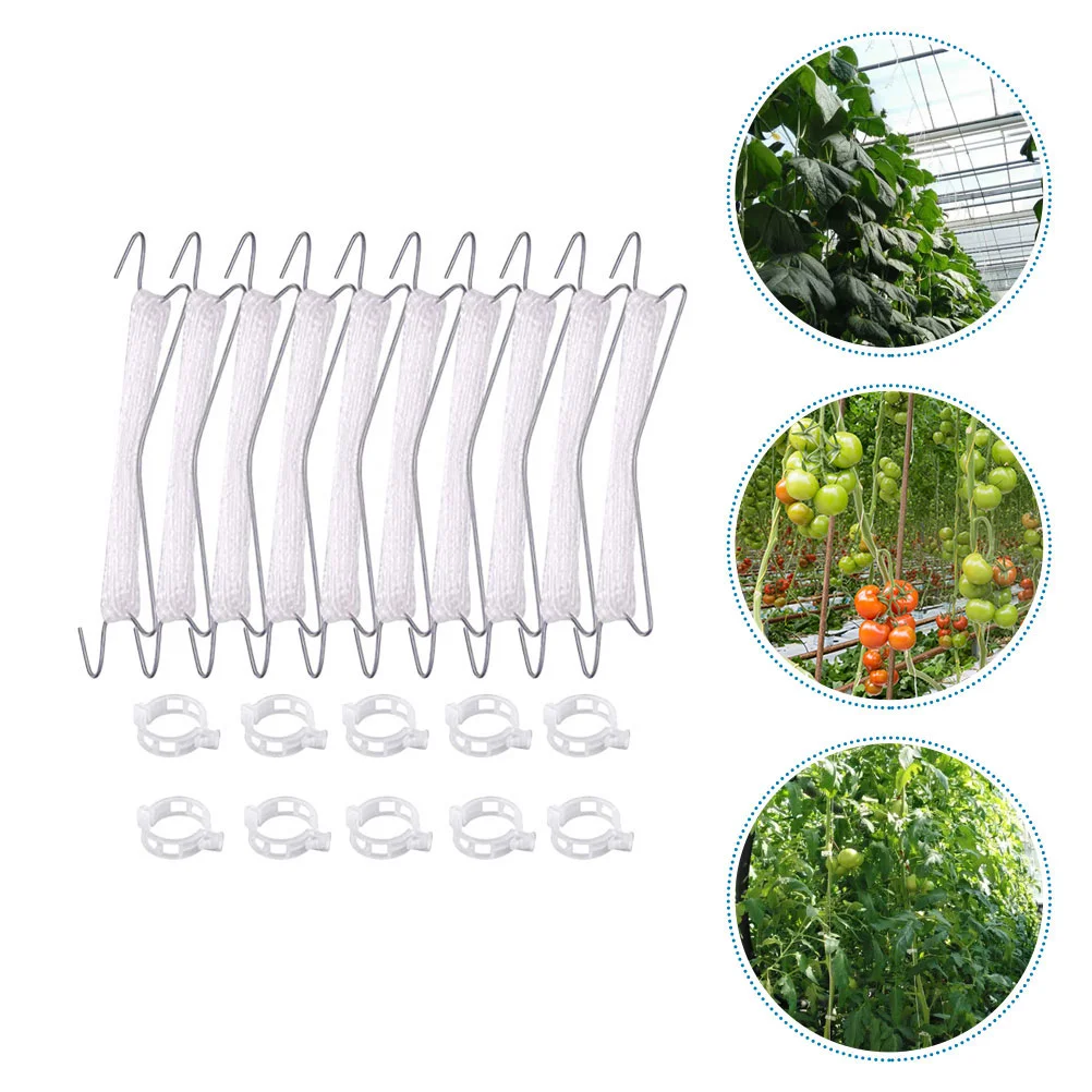 2 Sets Tomato Holder Hook Greenhouse Tools Garden Support Clip Plastic Fixing Hooks Growth Traction Rope
2 Sets Tomato Holder Hook Greenhouse Tools Garden Support Clip Plastic Fixing Hooks Growth Traction Rope