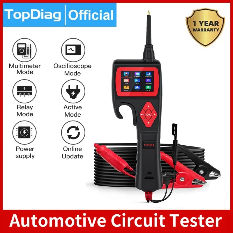 Topdiag P200 Power Scan Car Electric Probe Pen Circuit Tester Automotive Battery Relay Injector Auto Tester Car Diagnostic Tool 
Topdiag P200 Power Scan Car Electric Probe Pen Circuit Tester Automotive Battery Relay Injector Auto Tester Car Diagnostic Tool
