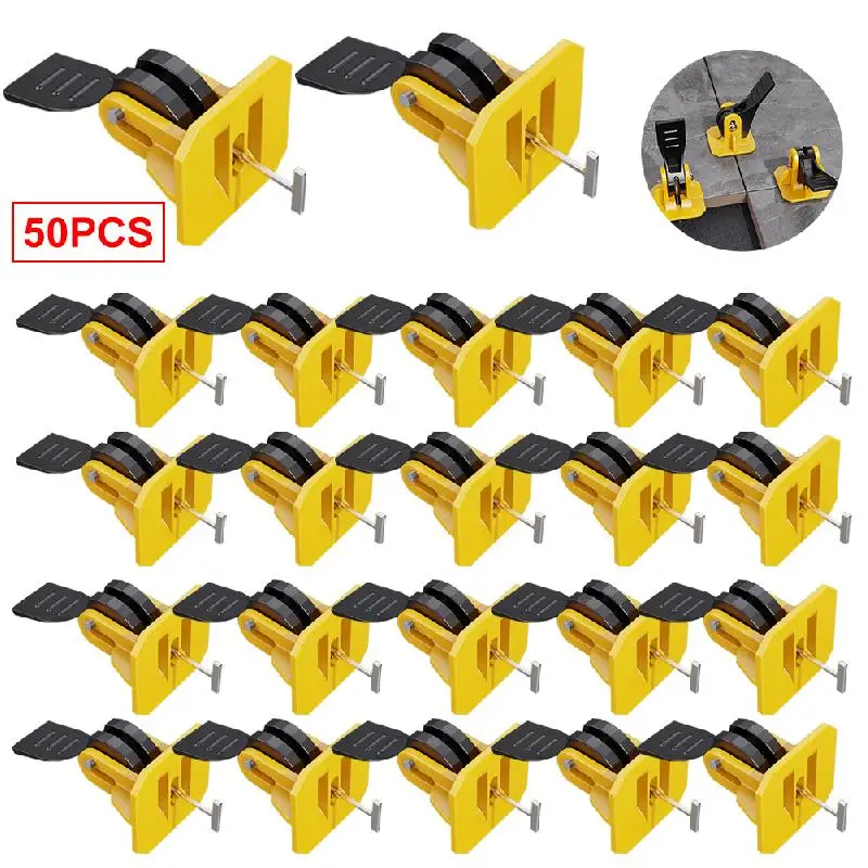 50pcs New Upgraded Tile Leveling System Reusable Tile Leveler Level Wedges Tile Spacers For 8-12mm Tiles Replaceable Steel T-pin
50pcs New Upgraded Tile Leveling System Reusable Tile Leveler Level Wedges Tile Spacers For 8-12mm Tiles Replaceable Steel T-pin