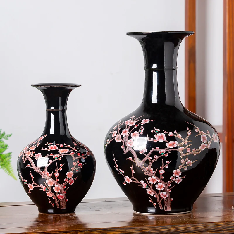 Classical Chinese Style Black Glaze Lotus Black Vase Ceramic Flower Vases Desktop Decoration Porcelain Vase
Classical Chinese Style Black Glaze Lotus Black Vase Ceramic Flower Vases Desktop Decoration Porcelain Vase