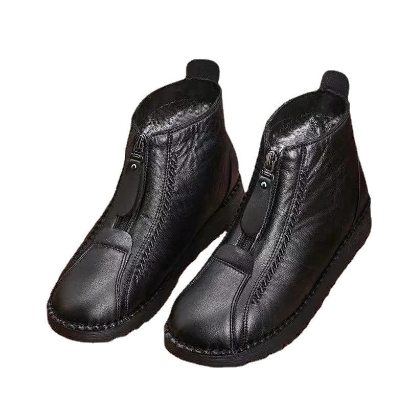 Warm Mother Winter Boots New Zipper Plus Velvet Non-slip Women Snow Boots Warm Flat Bottom Fashion All-match Durable Women Boots
Warm Mother Winter Boots New Zipper Plus Velvet Non-slip Women Snow Boots Warm Flat Bottom Fashion All-match Durable Women Boots