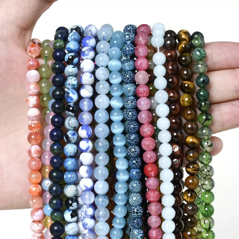 Stone Bead Tiger Eye Agates Amazonite Jades Moonstone Quartz Lava Beads for Jewelry Making DIY Bracelet Accessories
Stone Bead Tiger Eye Agates Amazonite Jades Moonstone Quartz Lava Beads for Jewelry Making DIY Bracelet Accessories