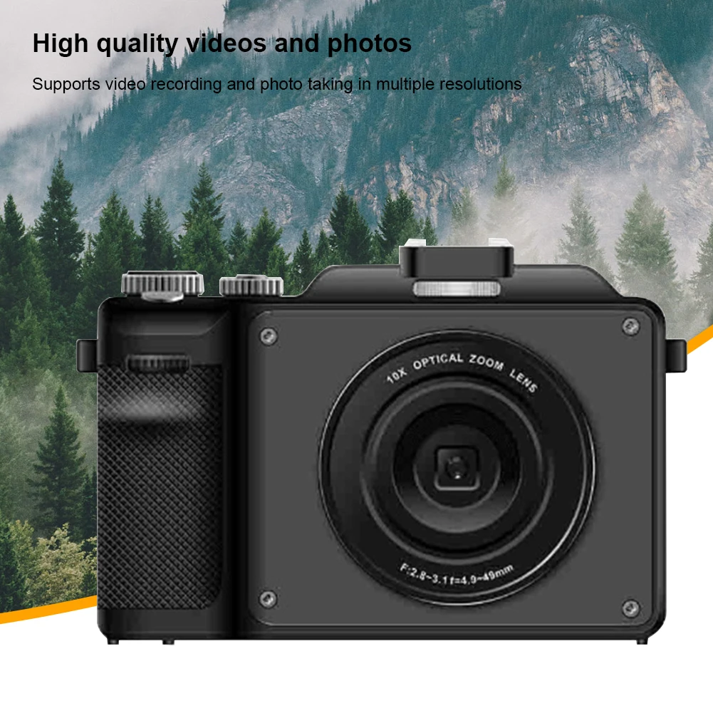 

4K Dual Lens Selfie Camcorder 18X Digital Zoom Digital Camera 128GB TF Crad Electronic Image Stabilization For Photography