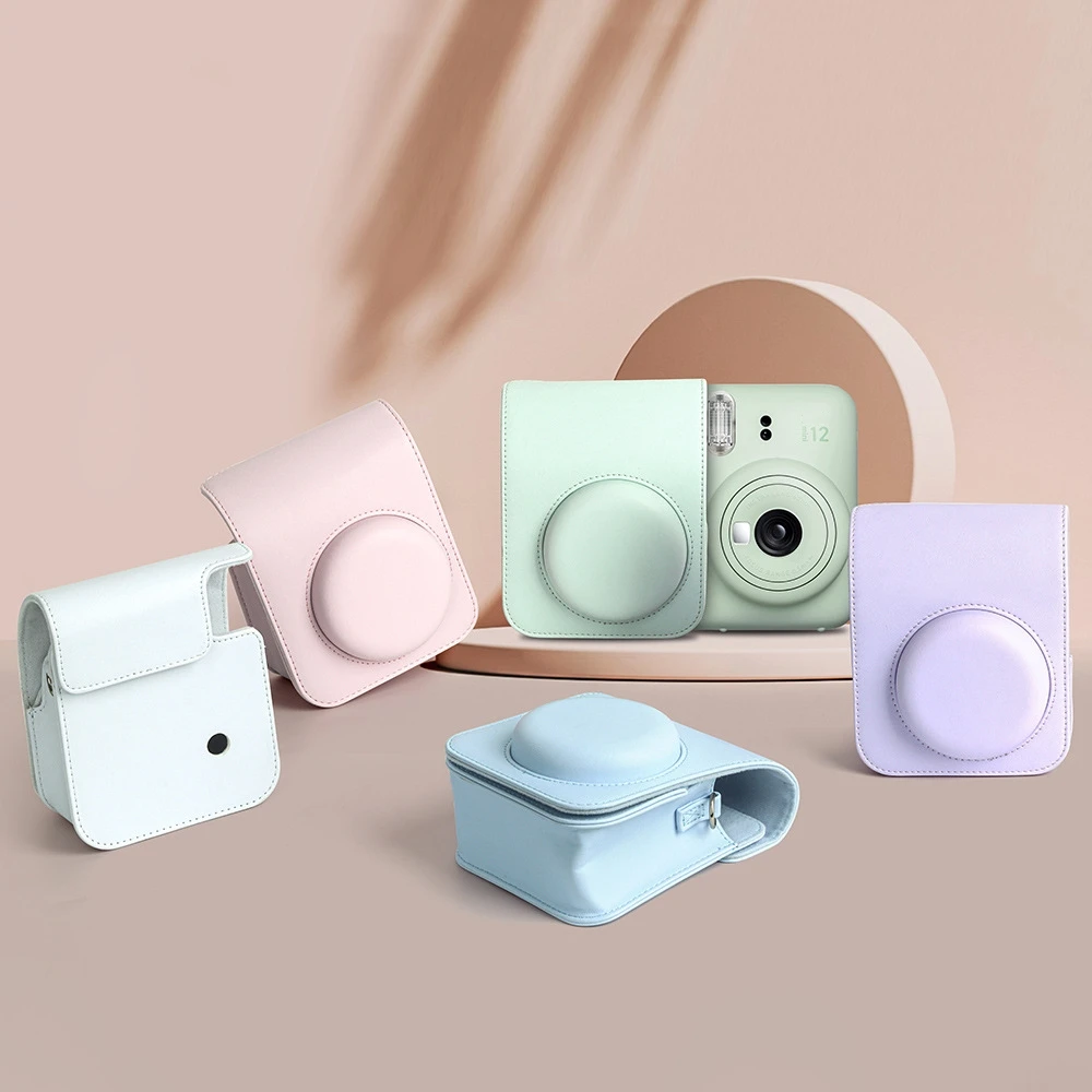 Mini Camera Bag Solid Color PU Leather Cover with Shoulder Strap for Instax Mini 12 Green White Blue Pink Purple
Mini Camera Bag Solid Color PU Leather Cover with Shoulder Strap for Instax Mini 12 Green White Blue Pink Purple