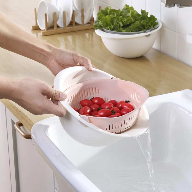 Rotary kitchen double hollow fruit and vegetable drain basket detachable household vegetable washing and fruit storage products
Rotary kitchen double hollow fruit and vegetable drain basket detachable household vegetable washing and fruit storage products