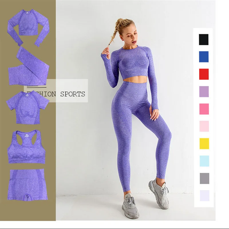 5PCS Women Seamless Fitness Yoga Set Workout Gym Clothing Long Sleeve Crop Top High Waist Leggings Women Sportswear Sport Suits
5PCS Women Seamless Fitness Yoga Set Workout Gym Clothing Long Sleeve Crop Top High Waist Leggings Women Sportswear Sport Suits