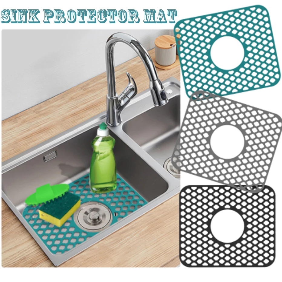 Silicone Sink Protector Mat Non-Slip Quick Drying Dish Drain Pad Moisture Mildew Proof Grid Drain Mat Kitchen Storage Pad
Silicone Sink Protector Mat Non-Slip Quick Drying Dish Drain Pad Moisture Mildew Proof Grid Drain Mat Kitchen Storage Pad