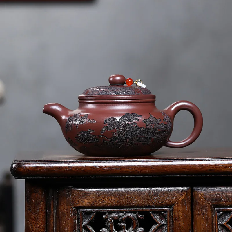 BRTRINBSY TEA Ручной фиолетовый глиняный чайник 380 мл
BRTRINBSY TEA Ручной фиолетовый глиняный чайник 380 мл