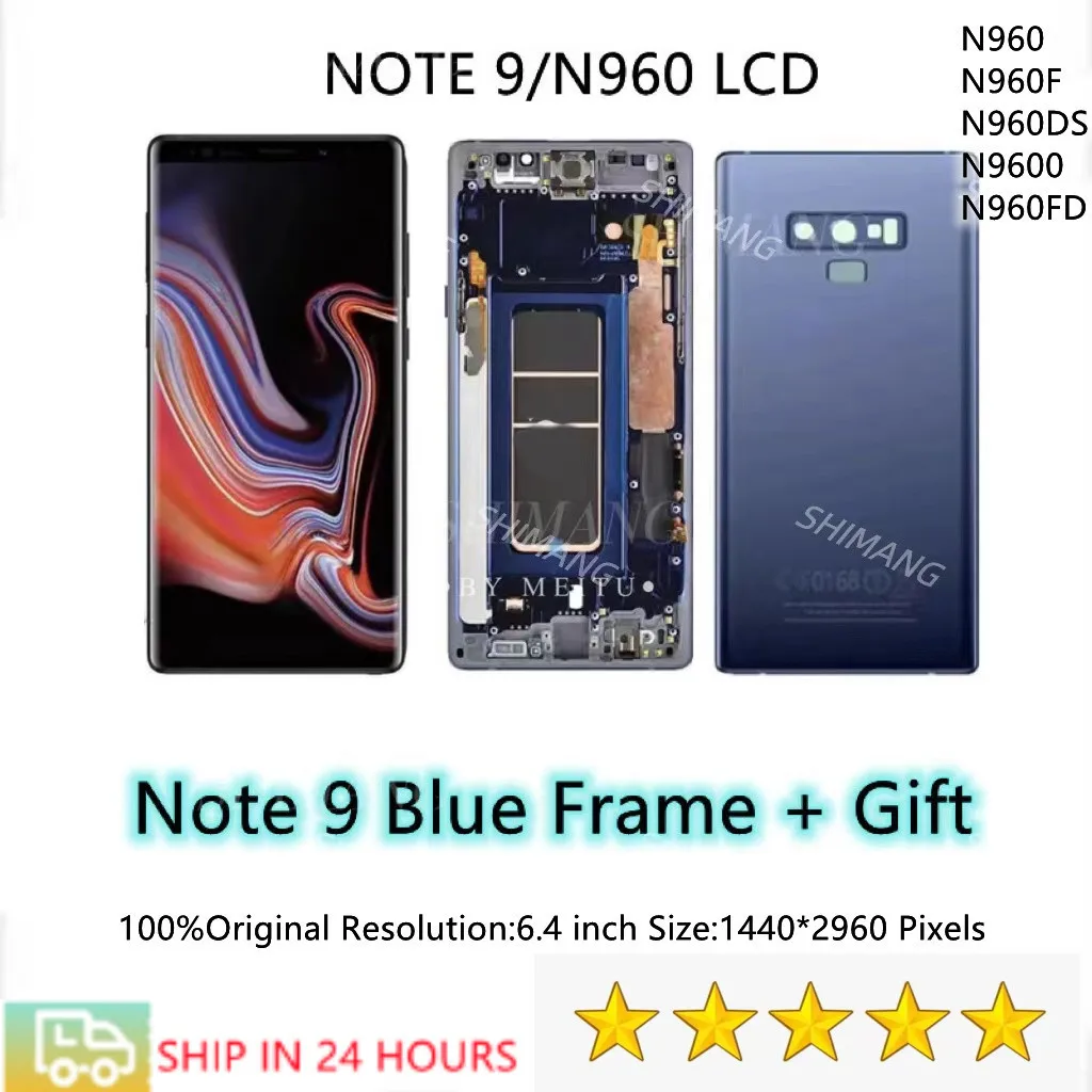Original Super AMOLED LCD Suitable for Samsung Galaxy Note 9 LCD SM-N960 N960F N960DS touch screen with complimentary Note 9 bat
Original Super AMOLED LCD Suitable for Samsung Galaxy Note 9 LCD SM-N960 N960F N960DS touch screen with complimentary Note 9 bat
