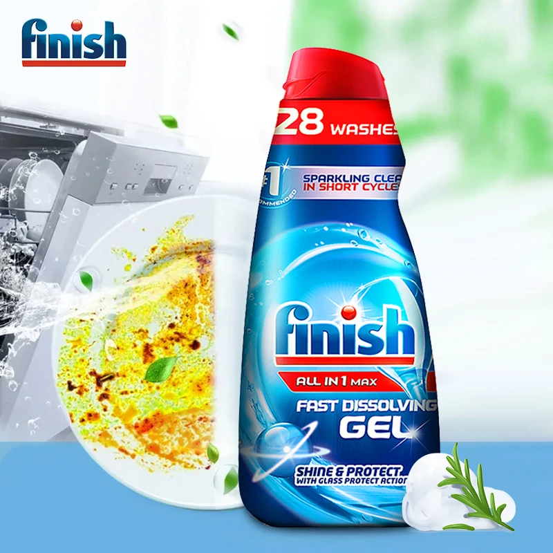 

Finish 700ML Detergent for Washing Dishes in Dishwashers Home Kitchen Dishwasher Household Chemicals Descaling Accessories Wash