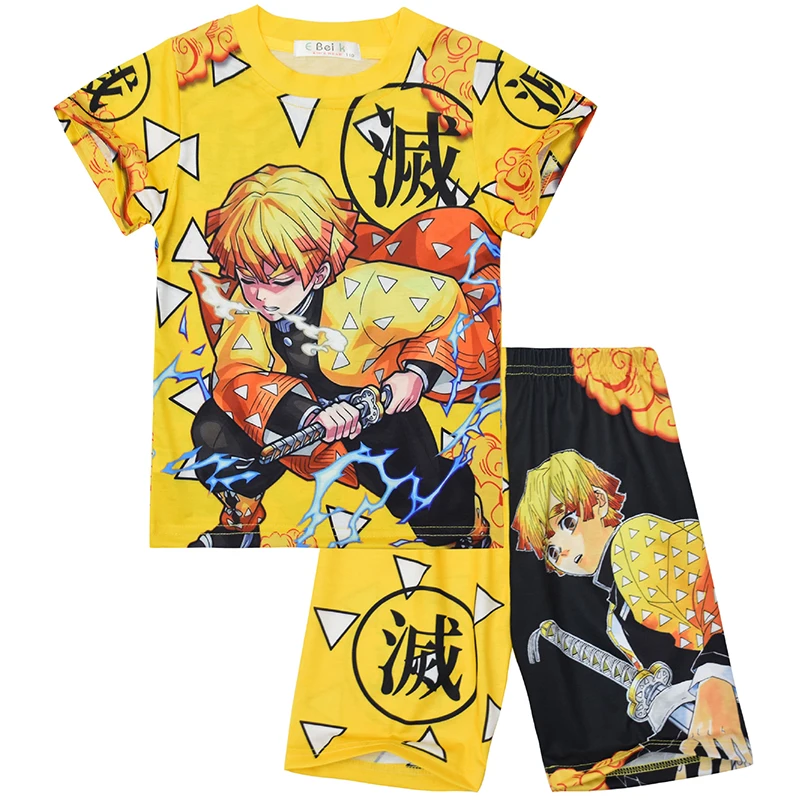 Anime Demon Slayer Home Clothes Set Short Sleeve Shorts Two Piece Set Role Printing Fashion Costume For Kids
Anime Demon Slayer Home Clothes Set Short Sleeve Shorts Two Piece Set Role Printing Fashion Costume For Kids