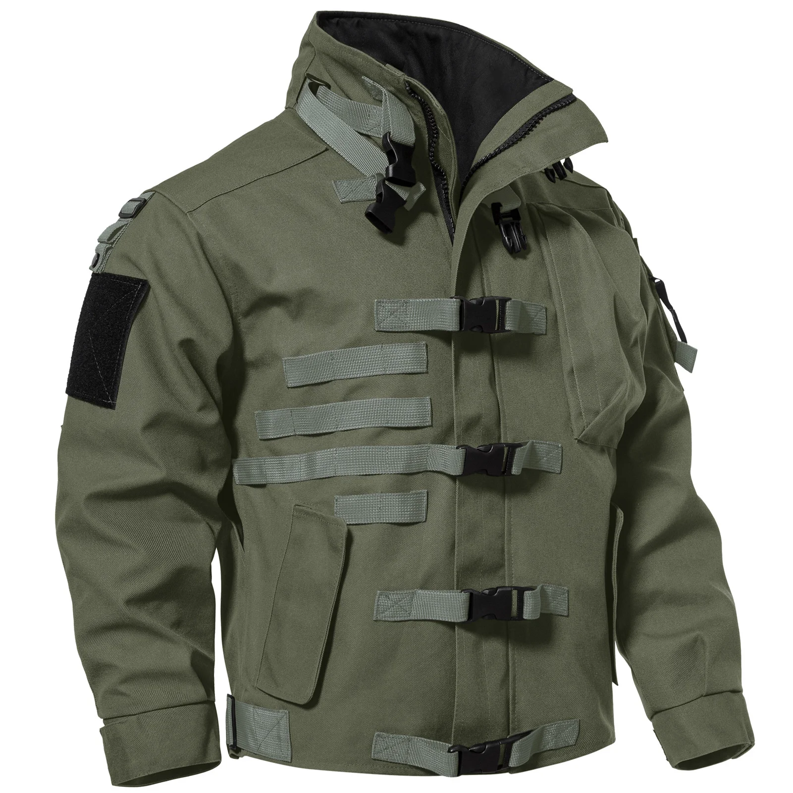 Military Tactical Jacket Outdoor Mountaineering Windproof Loose Coat Pocket Zipper Wear-resistant Waterproof Windbreaker Jackets 
Military Tactical Jacket Outdoor Mountaineering Windproof Loose Coat Pocket Zipper Wear-resistant Waterproof Windbreaker Jackets