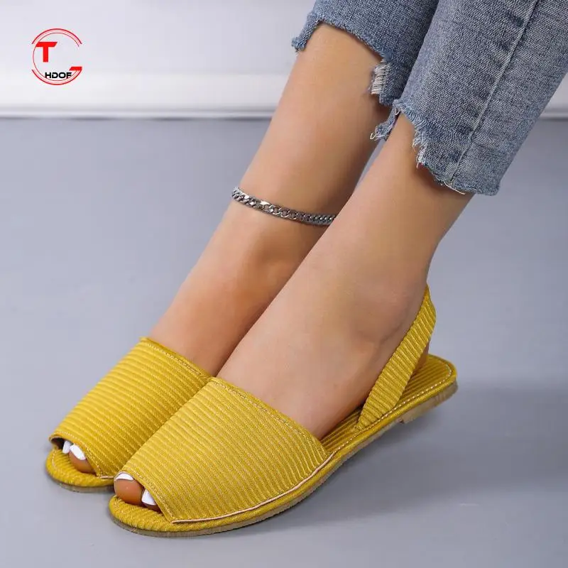 Summer Sandals Women Flats Female Casual Peep Toe Shoes Slip on Leisure Solid Sewing Footwear Two-piece Plus Size 2022
Summer Sandals Women Flats Female Casual Peep Toe Shoes Slip on Leisure Solid Sewing Footwear Two-piece Plus Size 2022