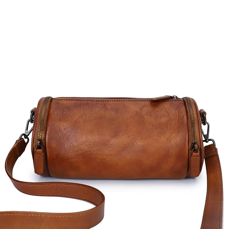 Yy Messenger Bag Special-Interest Design Retro One Shoulder Genuine Leather Texture round Bag 
Yy Messenger Bag Special-Interest Design Retro One Shoulder Genuine Leather Texture round Bag
