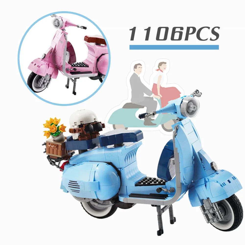 MOTORBIKE Technical Roman Holiday Vespas Famous Motorcycle City 10298 Building Blocks Bricks Model Toy Kid Gift
MOTORBIKE Technical Roman Holiday Vespas Famous Motorcycle City 10298 Building Blocks Bricks Model Toy Kid Gift