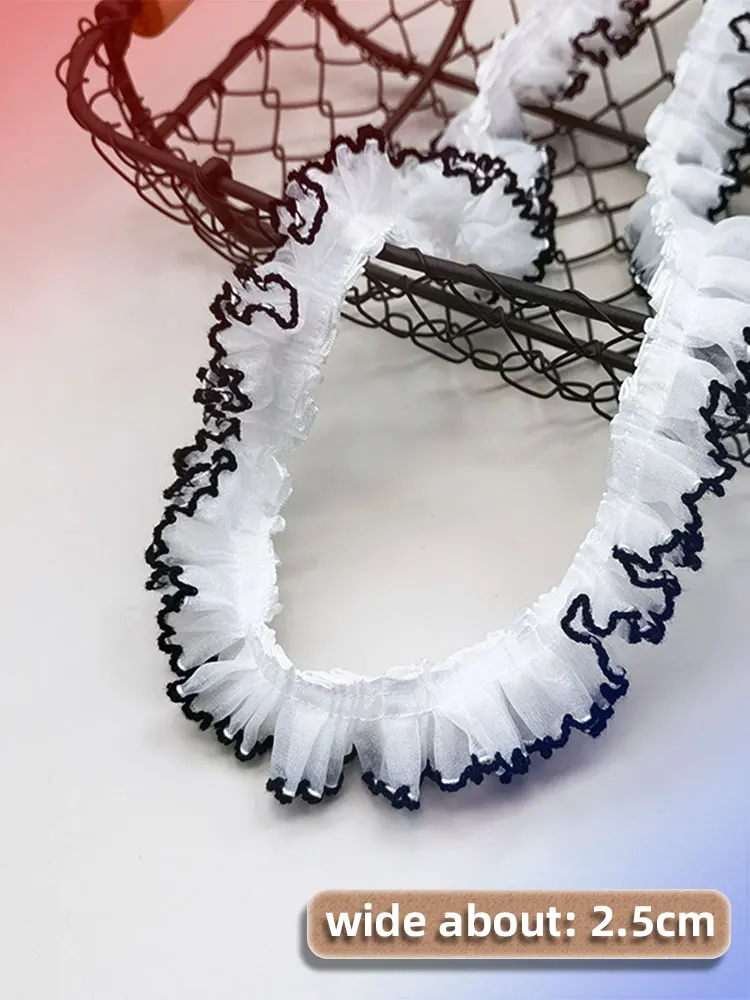 White Chiffon Pleated Tulle Embroidery Lace Trim for Needlework Wedding Applique Fringe Collar Sewing Fabric Crafts Accessories
White Chiffon Pleated Tulle Embroidery Lace Trim for Needlework Wedding Applique Fringe Collar Sewing Fabric Crafts Accessories
