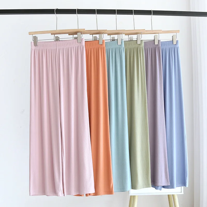 Female Solid Breathable Comfortable Modal Trousers Home Pajamas Pants Elastic Waist Sleep Bottoms Womans Sleep Wear with Pant
Female Solid Breathable Comfortable Modal Trousers Home Pajamas Pants Elastic Waist Sleep Bottoms Womans Sleep Wear with Pant