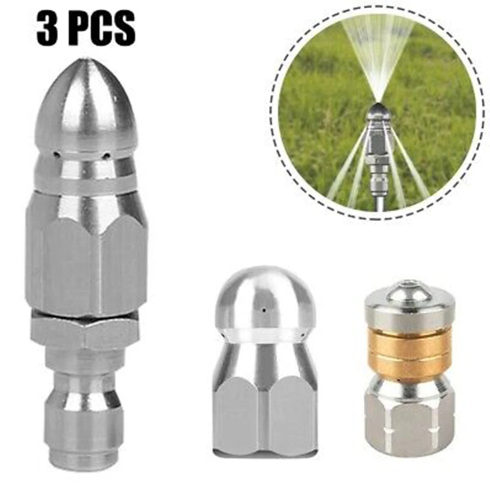 3x Sewer Jetter Rotary Nozzle 1/4 In Pressure Washer Hose Quick Connect Drain Sewer Cleaning Pipe Plug Drain Hose Nozzle Tools
3x Sewer Jetter Rotary Nozzle 1/4 In Pressure Washer Hose Quick Connect Drain Sewer Cleaning Pipe Plug Drain Hose Nozzle Tools