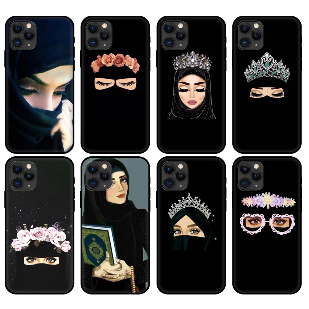 Black tpu case for iphone 5 5s se 2020 6 6s 7 8 plus x 10 XR XS 11 12 mini pro MAX back cover Hijab Face Muslim Islamic 
Black tpu case for iphone 5 5s se 2020 6 6s 7 8 plus x 10 XR XS 11 12 mini pro MAX back cover Hijab Face Muslim Islamic