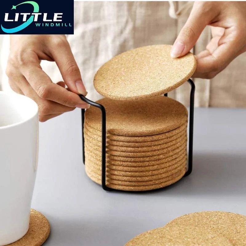 

10Pcs Handy Round Shape Dia 9cm Plain Natural Cork Coasters Wine Drink Coffee Tea Cup Mats Table Pad For Home Office Kitchen New