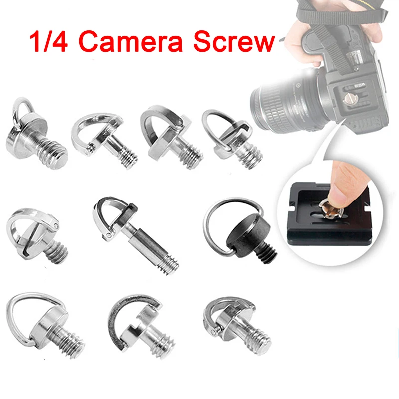 1/4 Camera Screw For Plate 1/4 Inch Folding D-Ring Adapter Tripod Lens Screw Pan Tilt Quick Release Plate Quick Release Screw
1/4 Camera Screw For Plate 1/4 Inch Folding D-Ring Adapter Tripod Lens Screw Pan Tilt Quick Release Plate Quick Release Screw