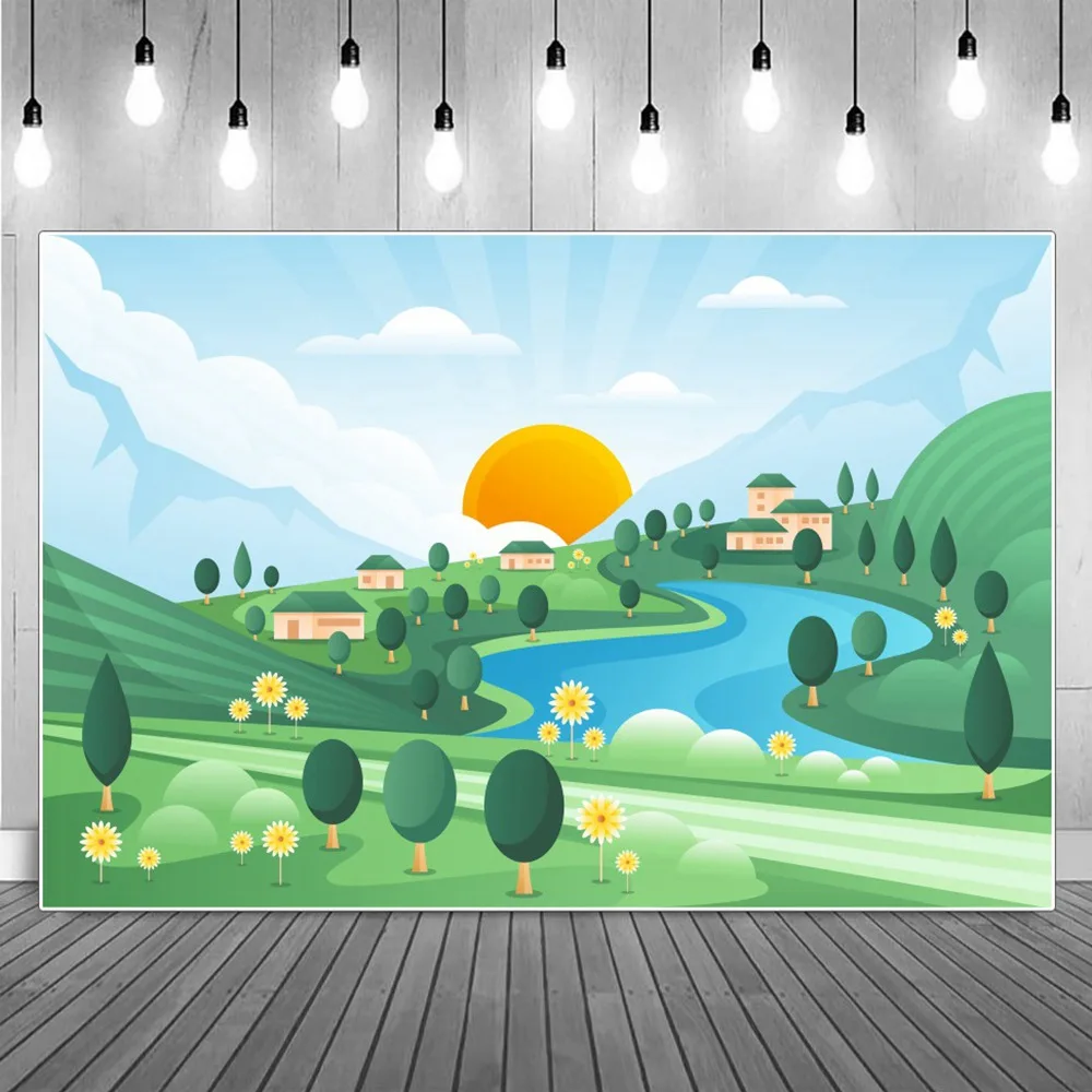 Rural Country Village Photography Backdrop Birthday Decoration Sunrising Green Screen Grass River Flower Studio Photo Background
Rural Country Village Photography Backdrop Birthday Decoration Sunrising Green Screen Grass River Flower Studio Photo Background