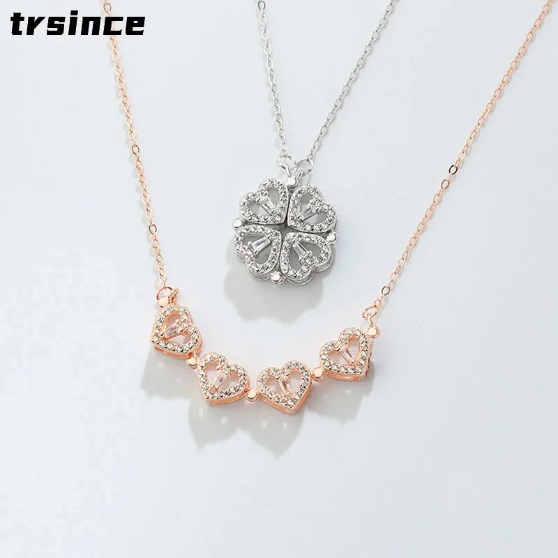 Heart Necklace Four Leaf Clover Magnetic Folding Pendant Chain Necklace for Women's Party Luxury Jewelry Accessories
Heart Necklace Four Leaf Clover Magnetic Folding Pendant Chain Necklace for Women's Party Luxury Jewelry Accessories
